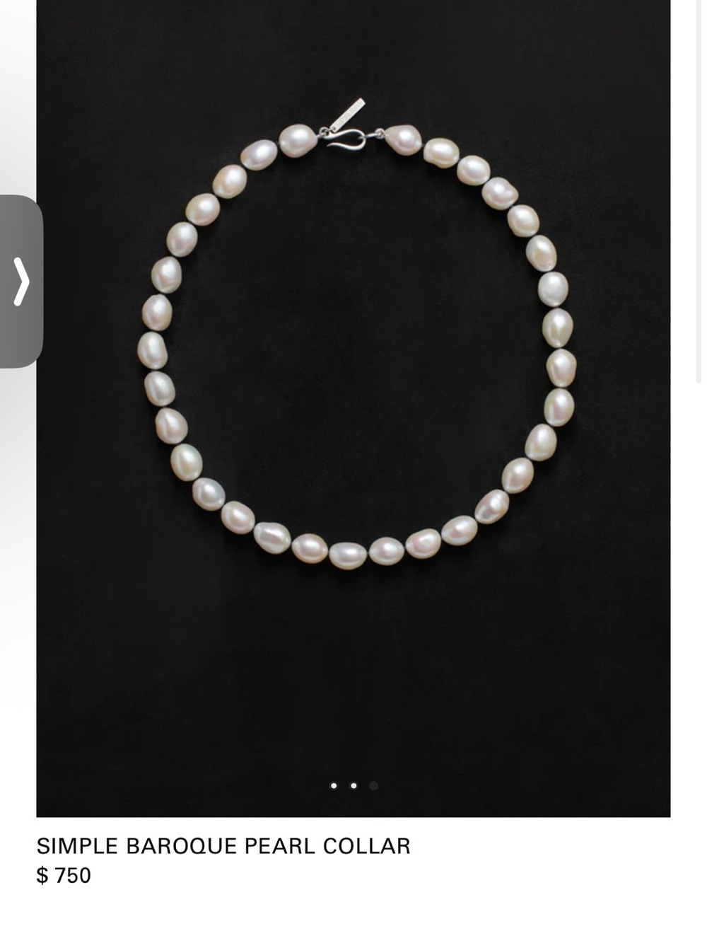 Sophie buhai simple baroque pearl collar necklace